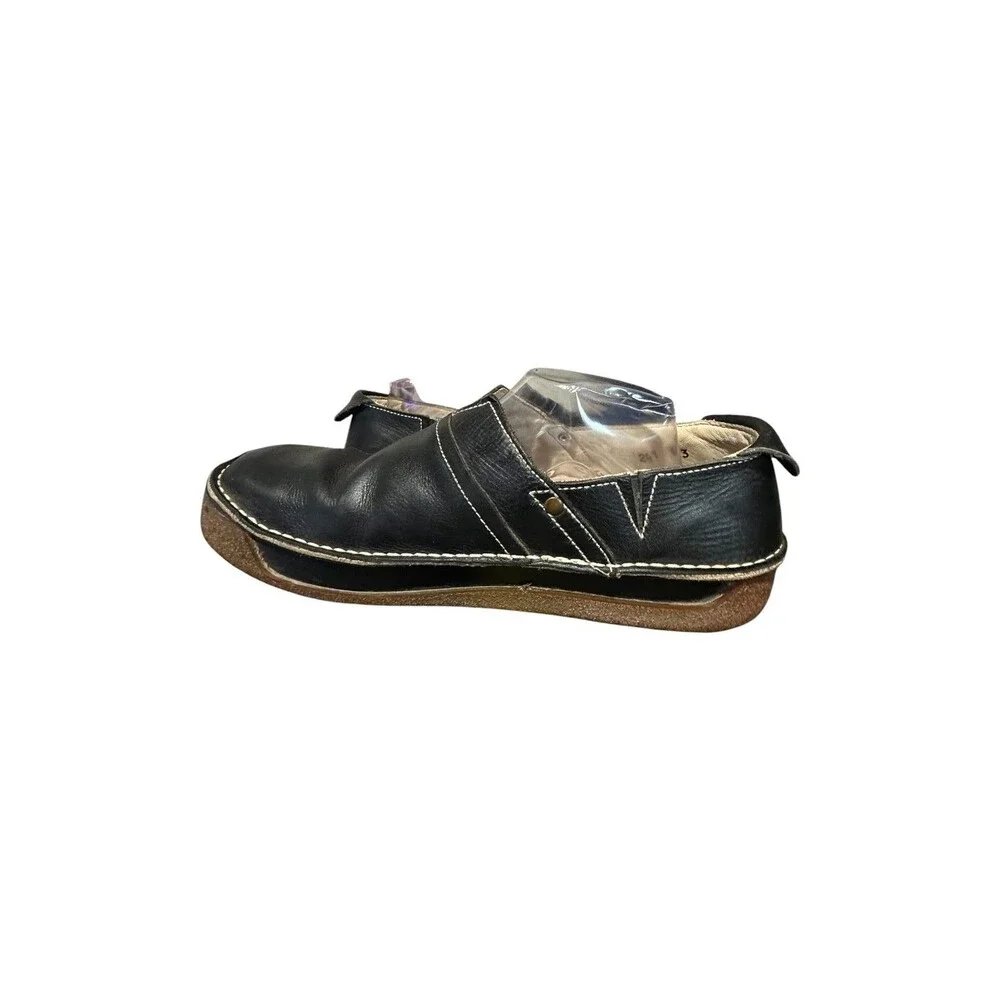 El Naturalista Mens Black Leather Slip On Loafers 43 US 10 Ergonomic Spain Comfy